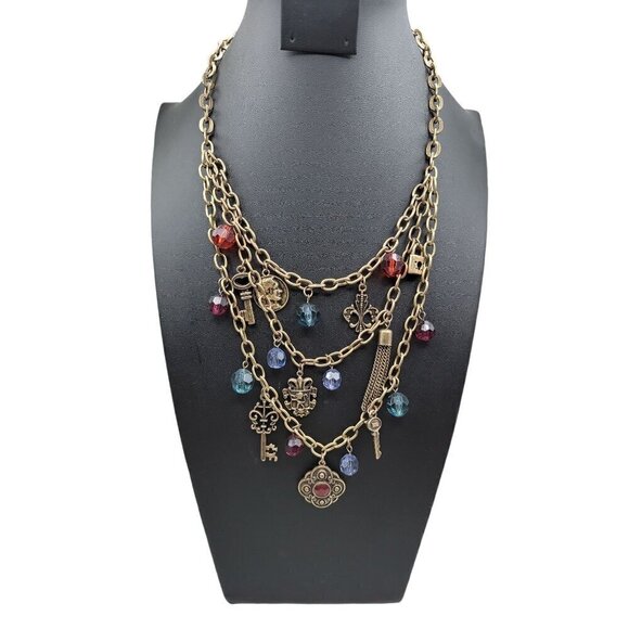 Multistrand Charm Necklace 22